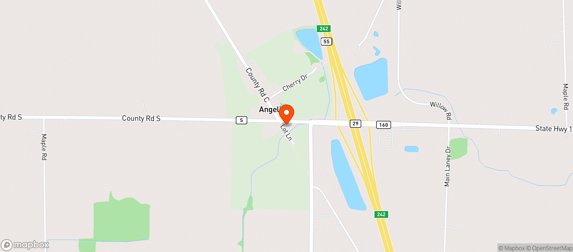 Map showing Jen S Knaughty Pine