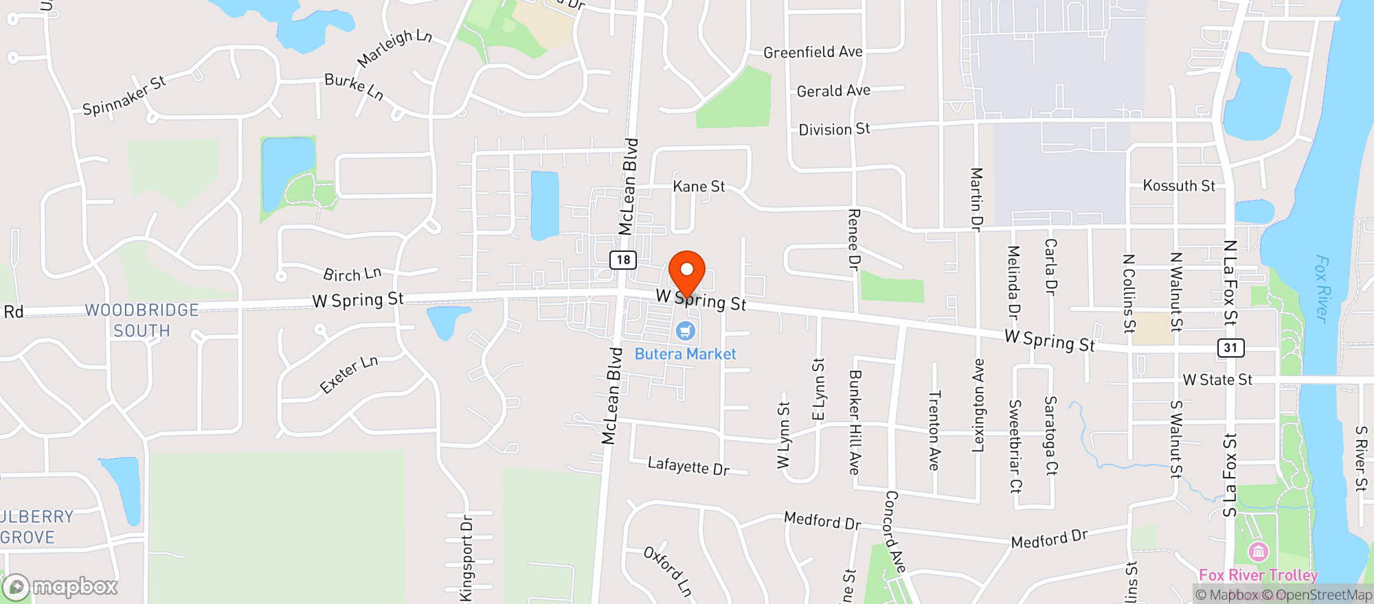 Map showing Franks Freshway Market
