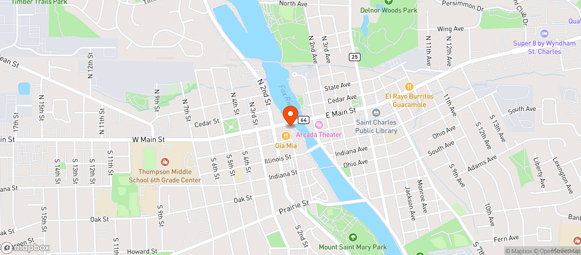 Map showing Alter Brewing & Kitchen - St. Charles