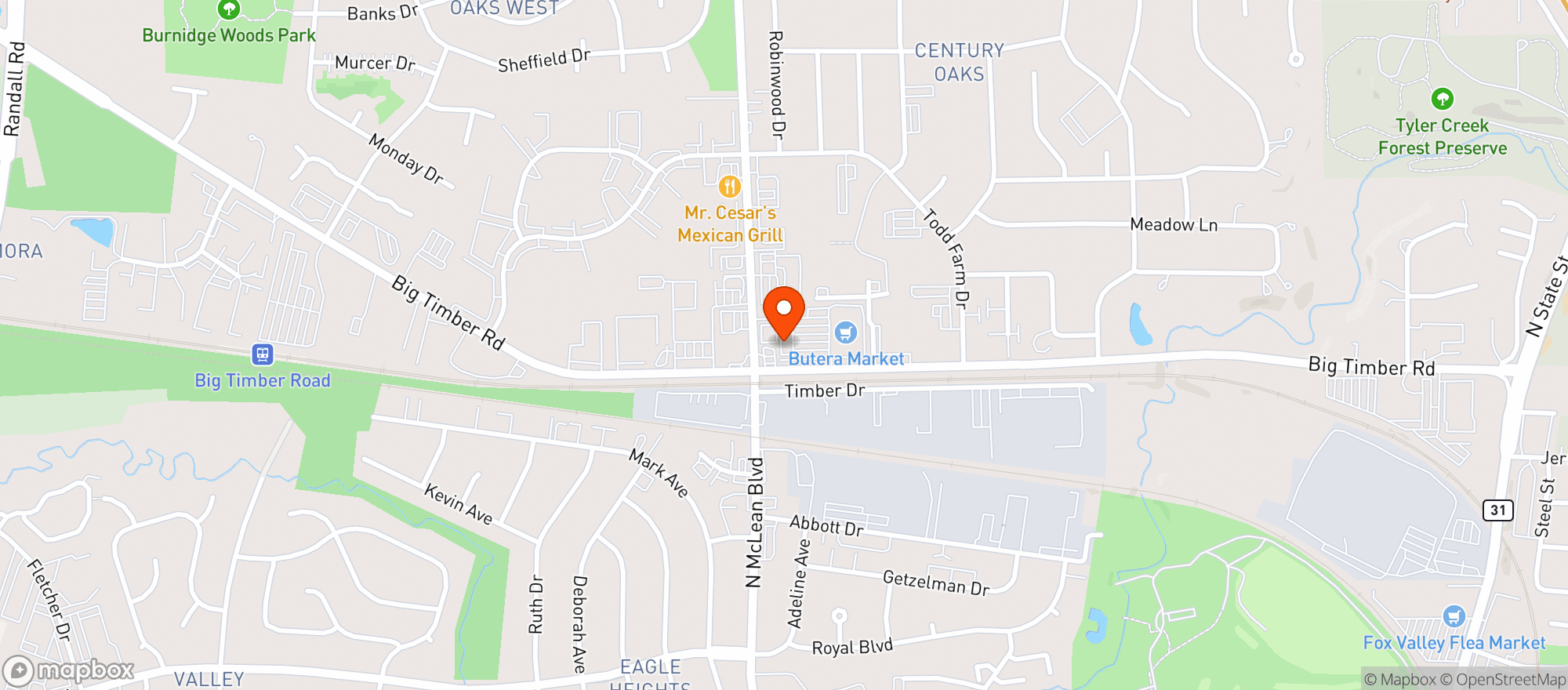 Map showing Frank S Freshway Market