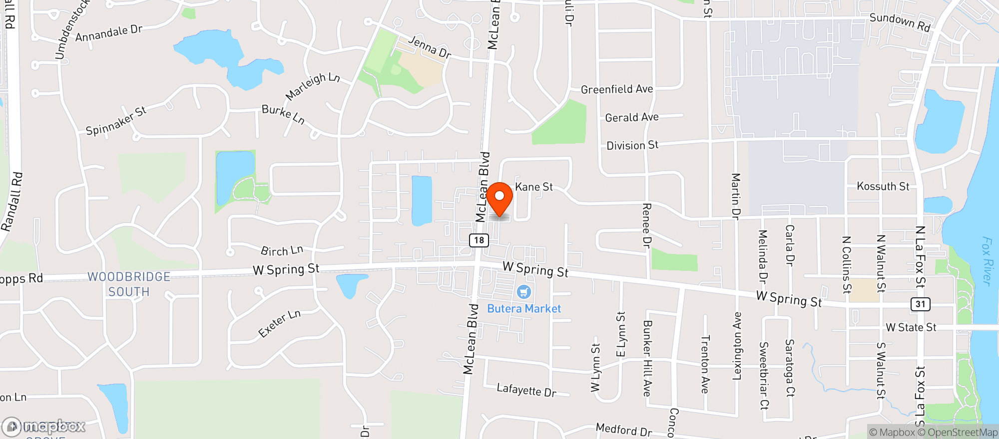 Map showing MCLEAN LIQUORS