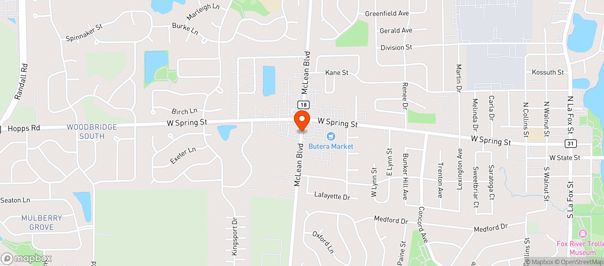Map showing Hot Slots Liquor Store
