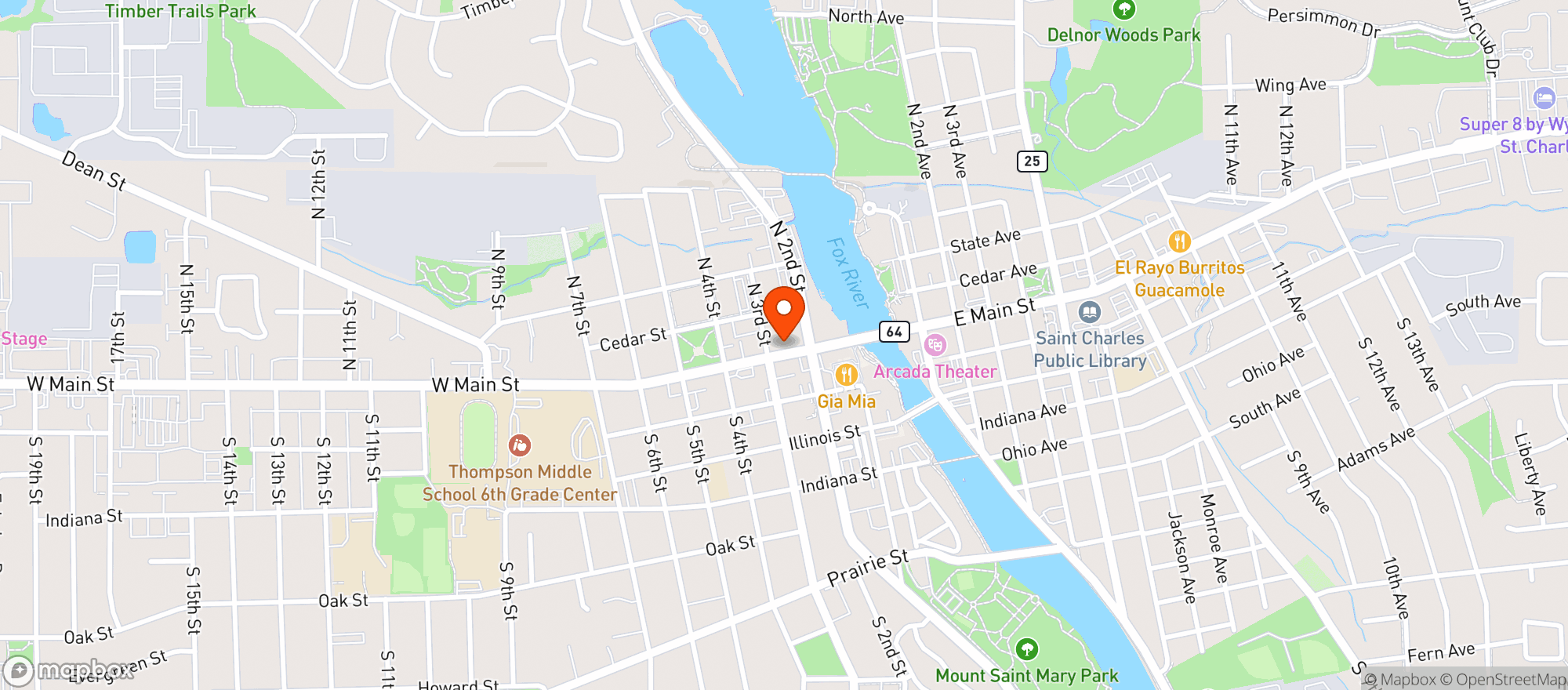 Map showing Alley 64