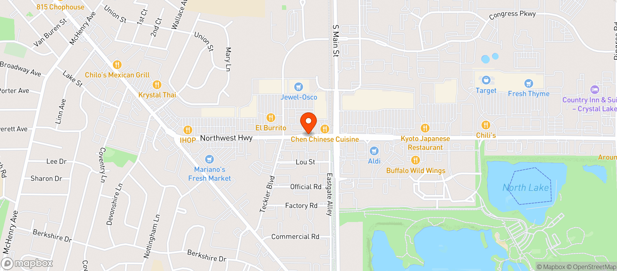 Map showing Jewel Osco