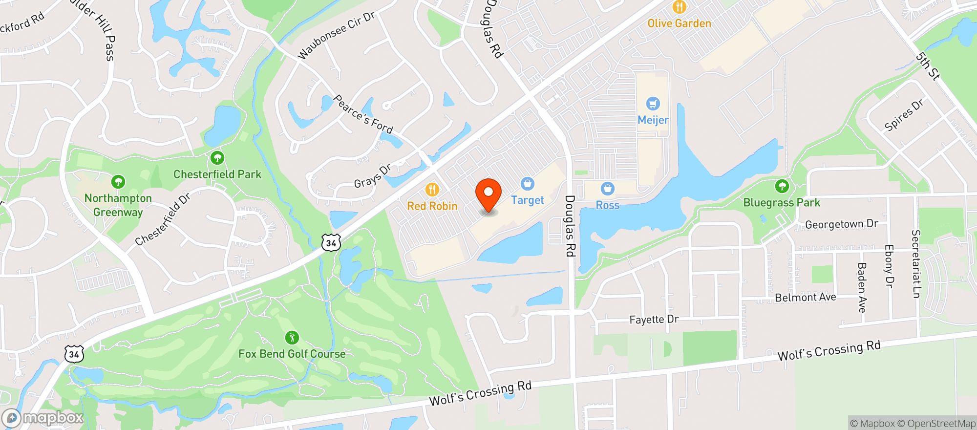 Map showing Target Store