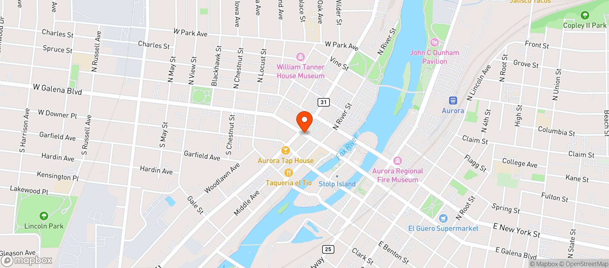 Map showing Galena Liquors