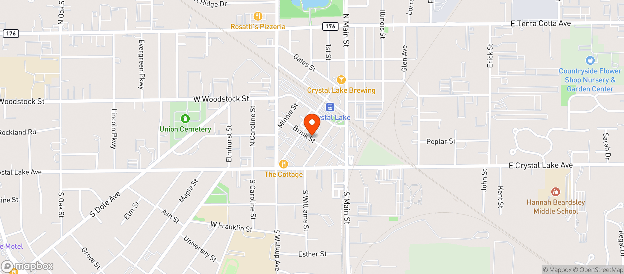 Map showing Cantina 52