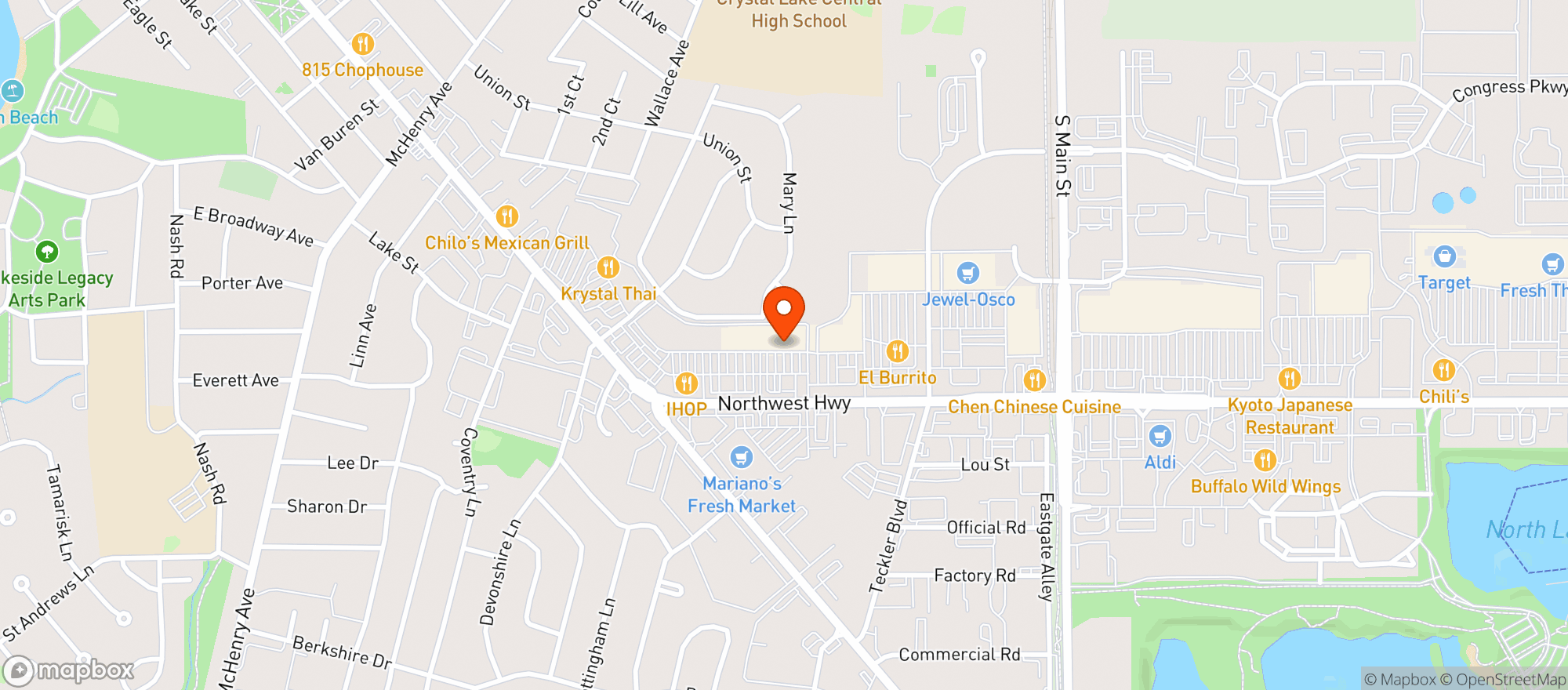Map showing Kd Fresh Market