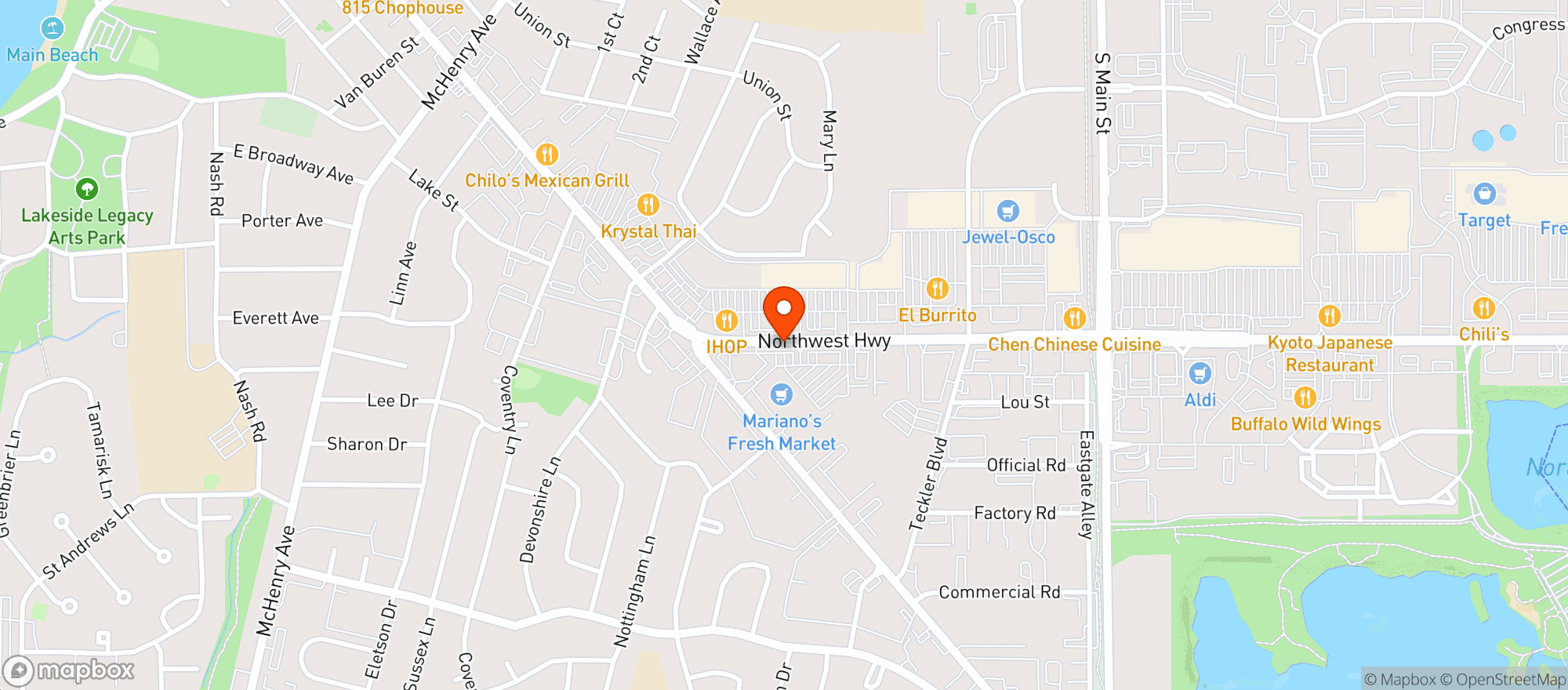 Map showing Marianos Fresh Market