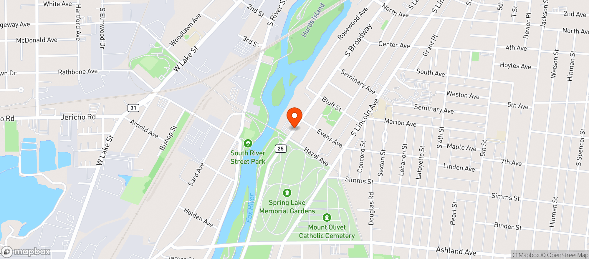 Map showing La Quebrada