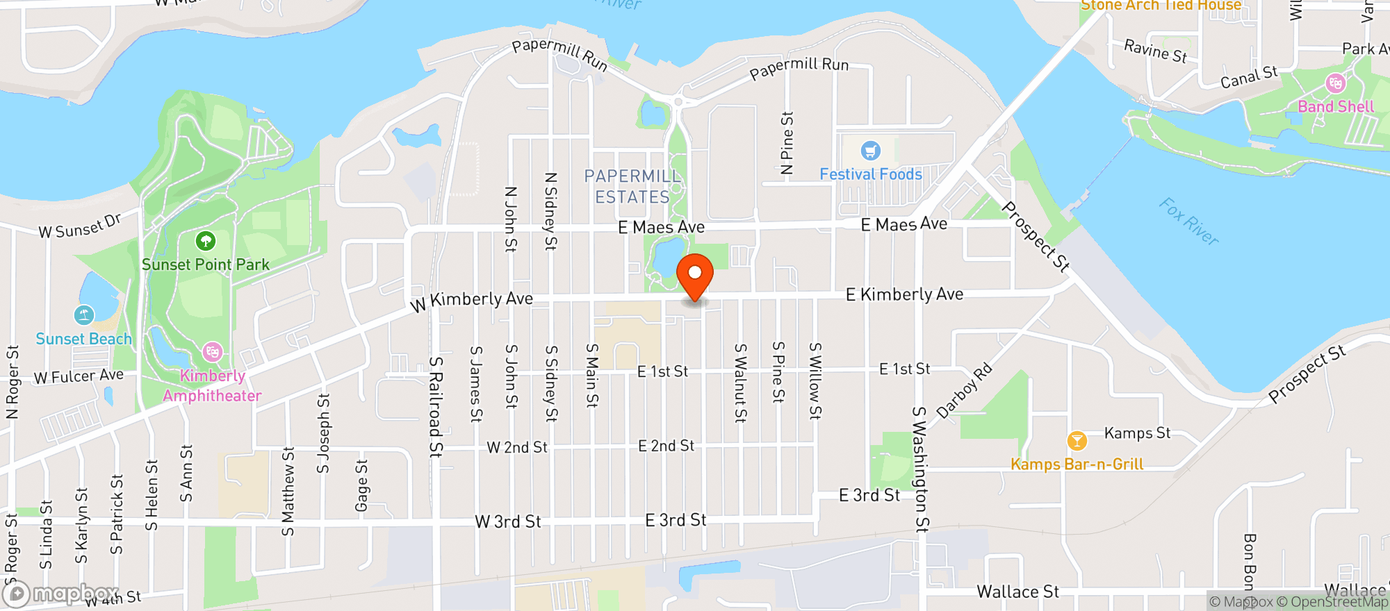 Map showing Timber Lounge