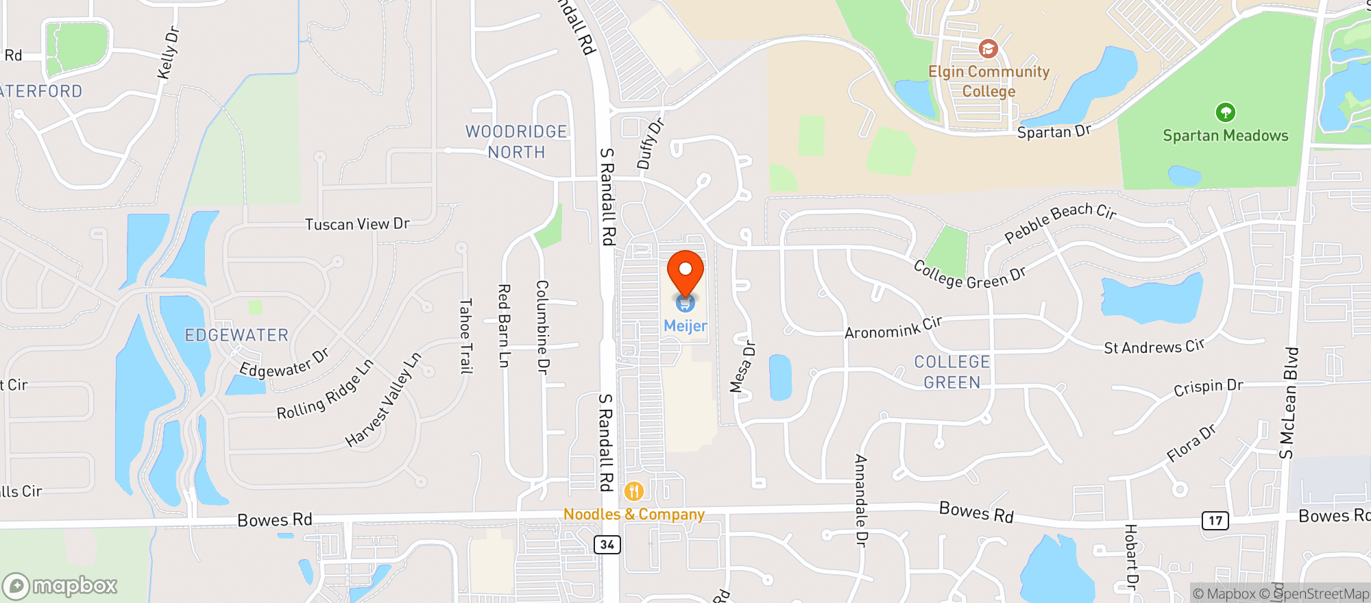 Map showing Meijer #183