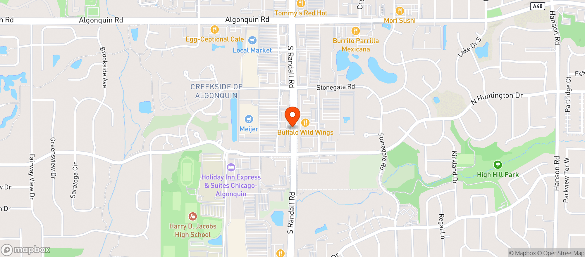 Map showing Jewel-Osco