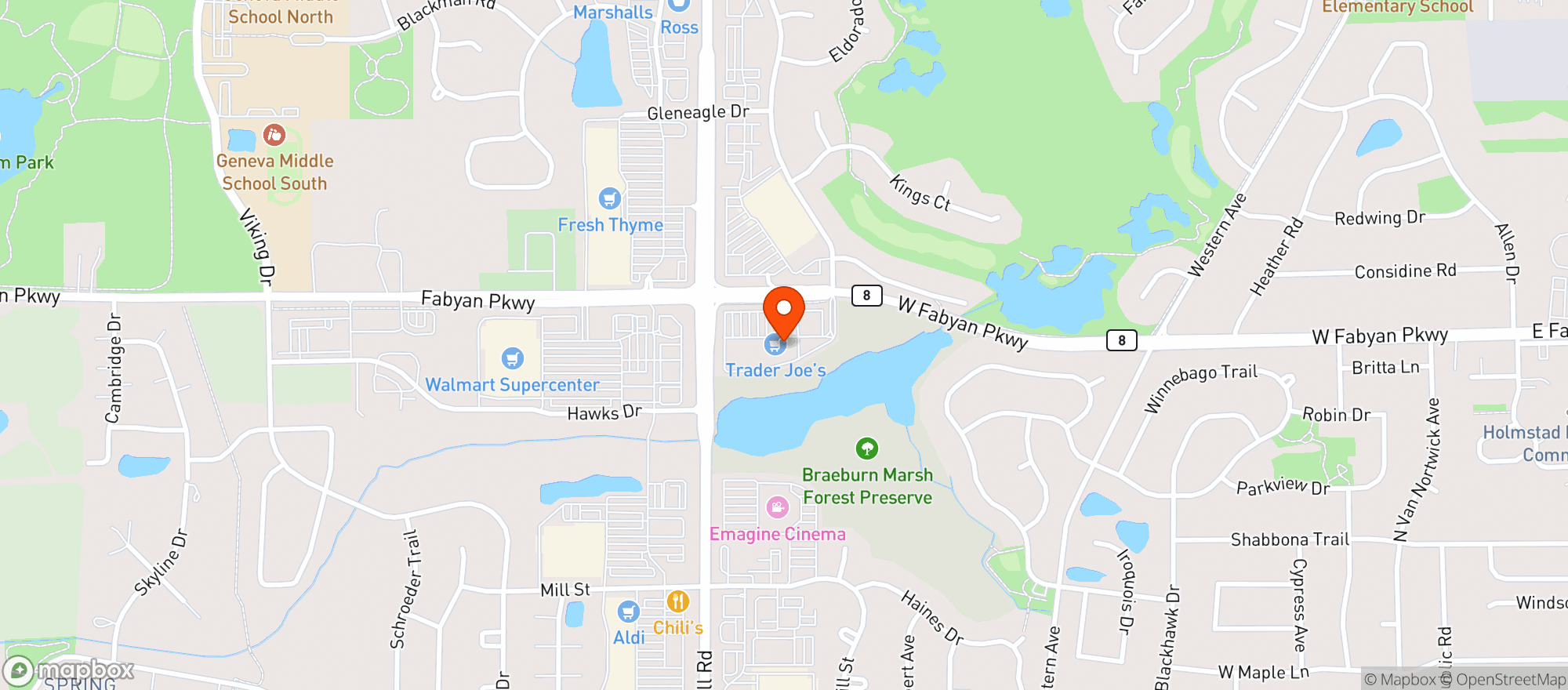 Map showing Trader Joes #689