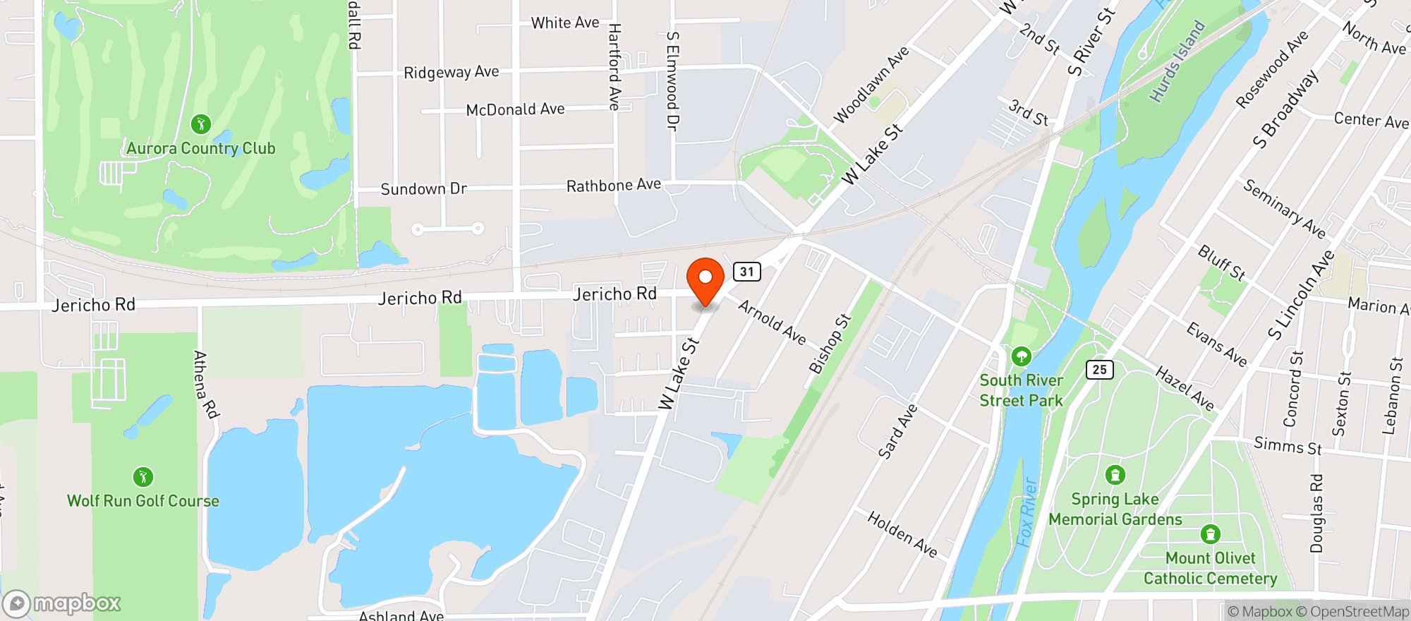 Map showing Kwik Store