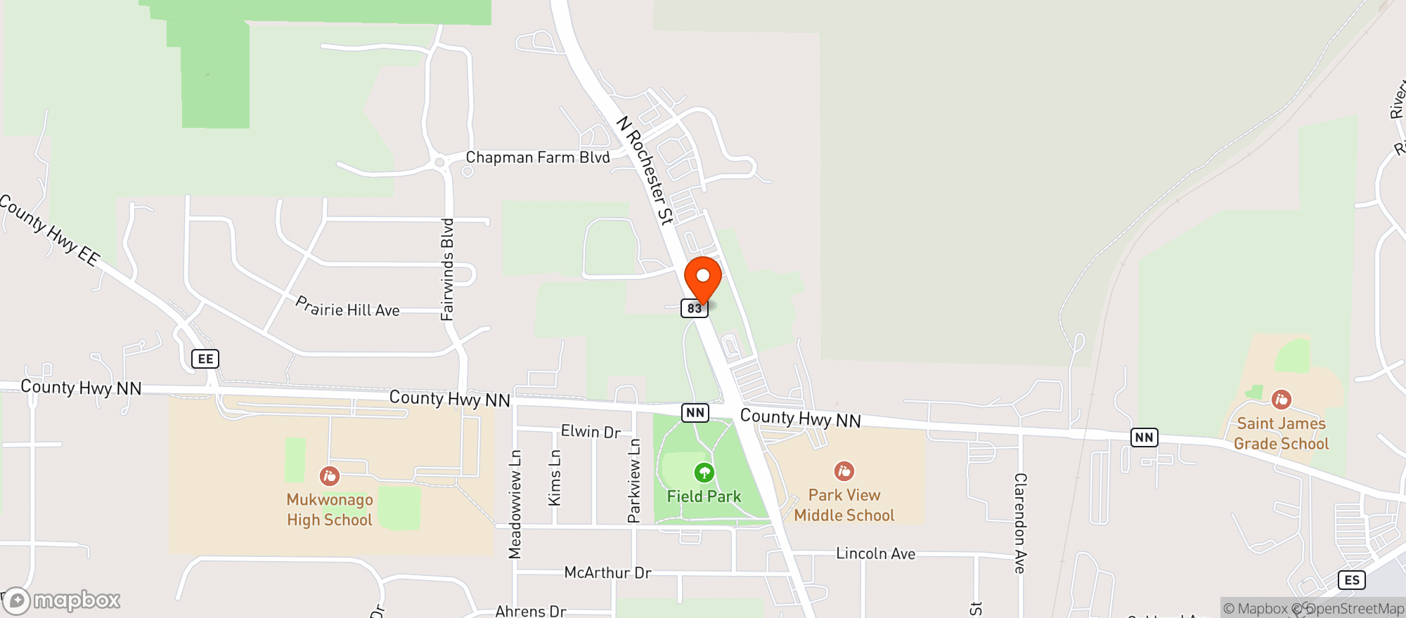 Map showing Metro Market