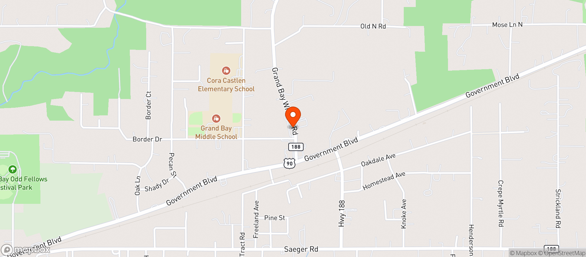 Map showing Greers Cash Saver