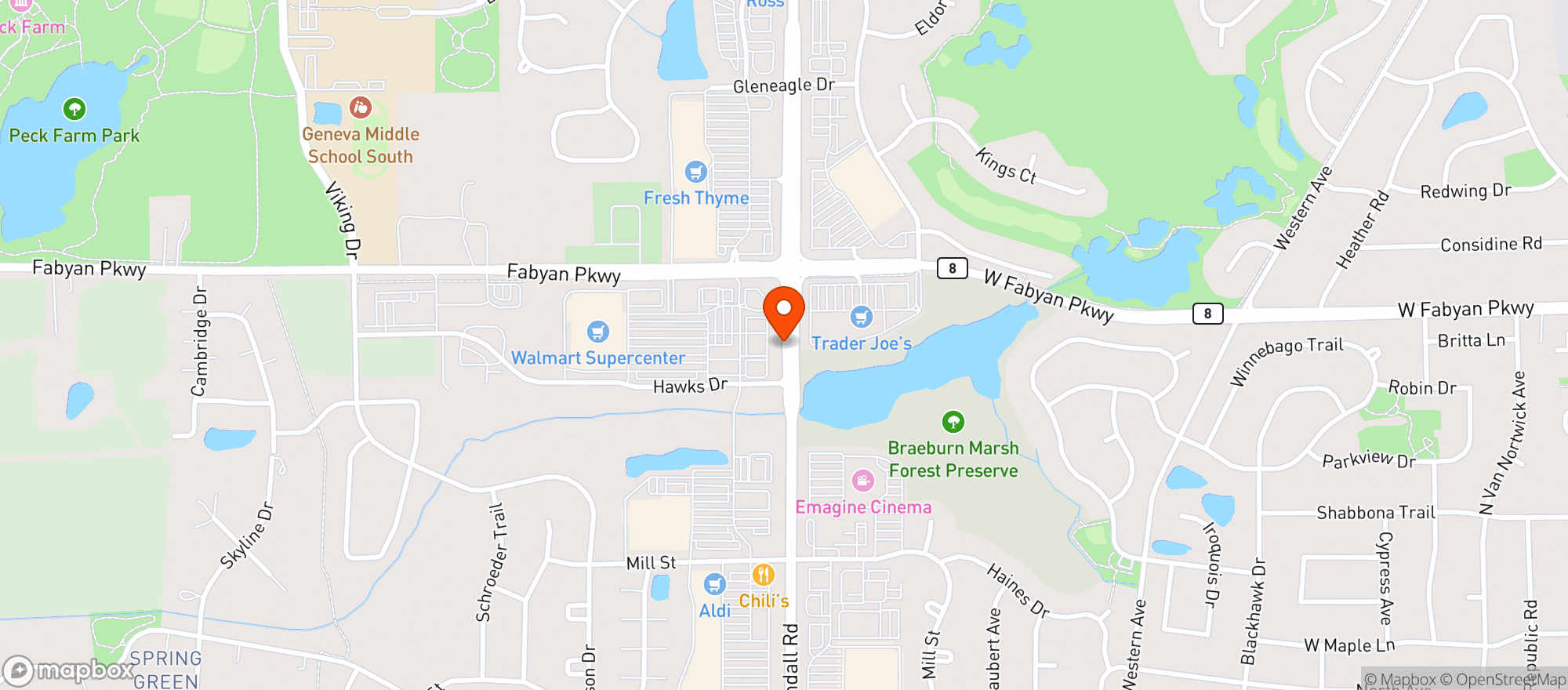 Map showing Walmart Supercenter