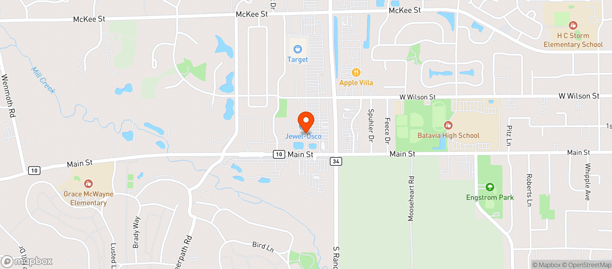 Map showing Jewel Osco