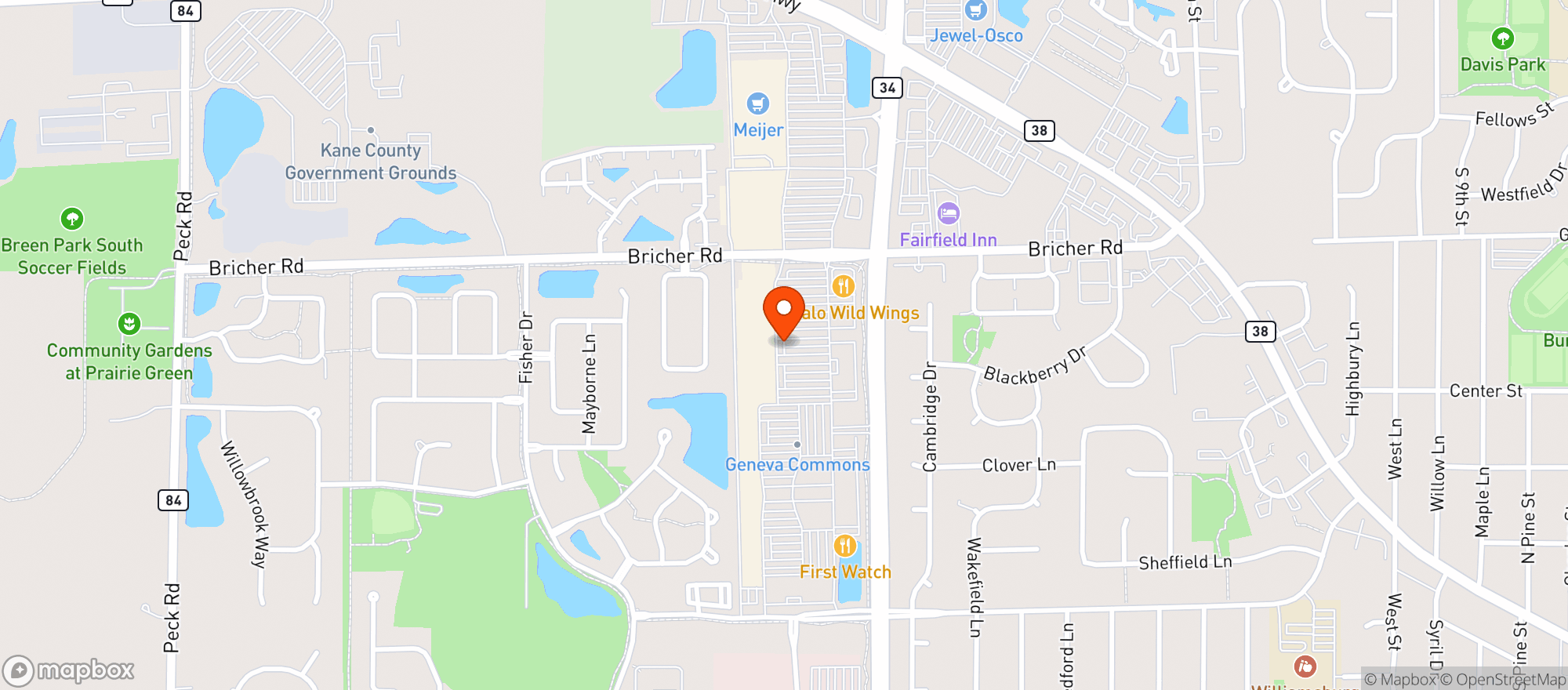 Map showing Binnys Beverage Depot