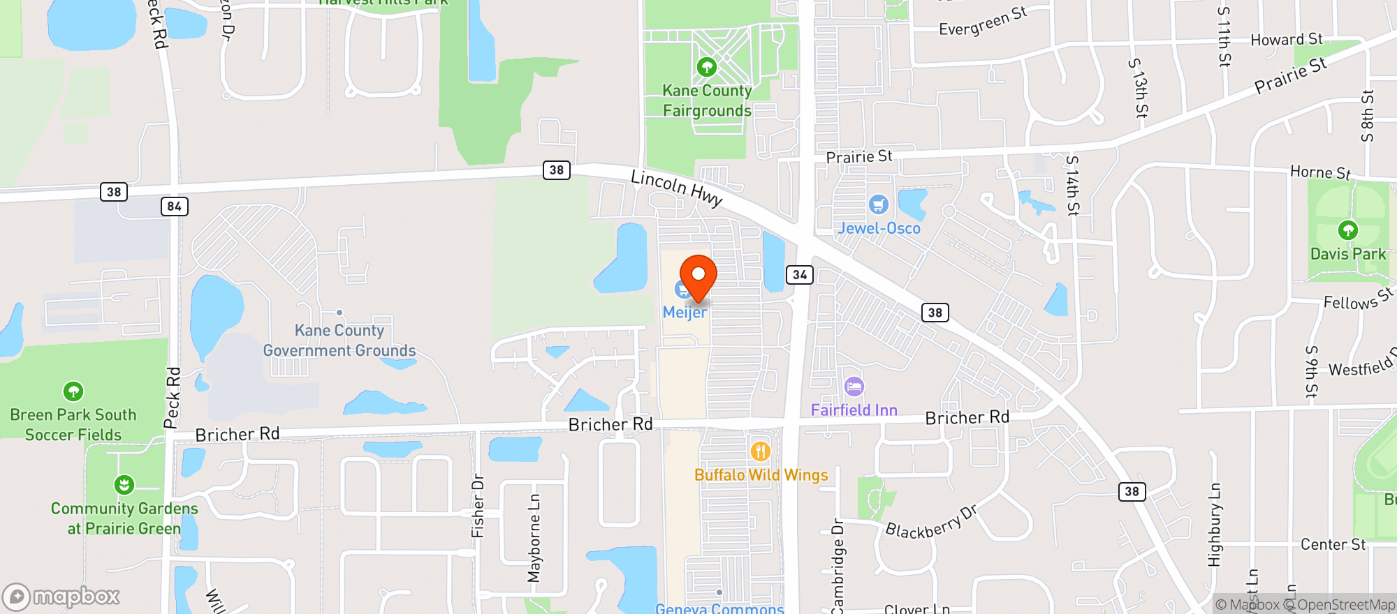 Map showing Meijer