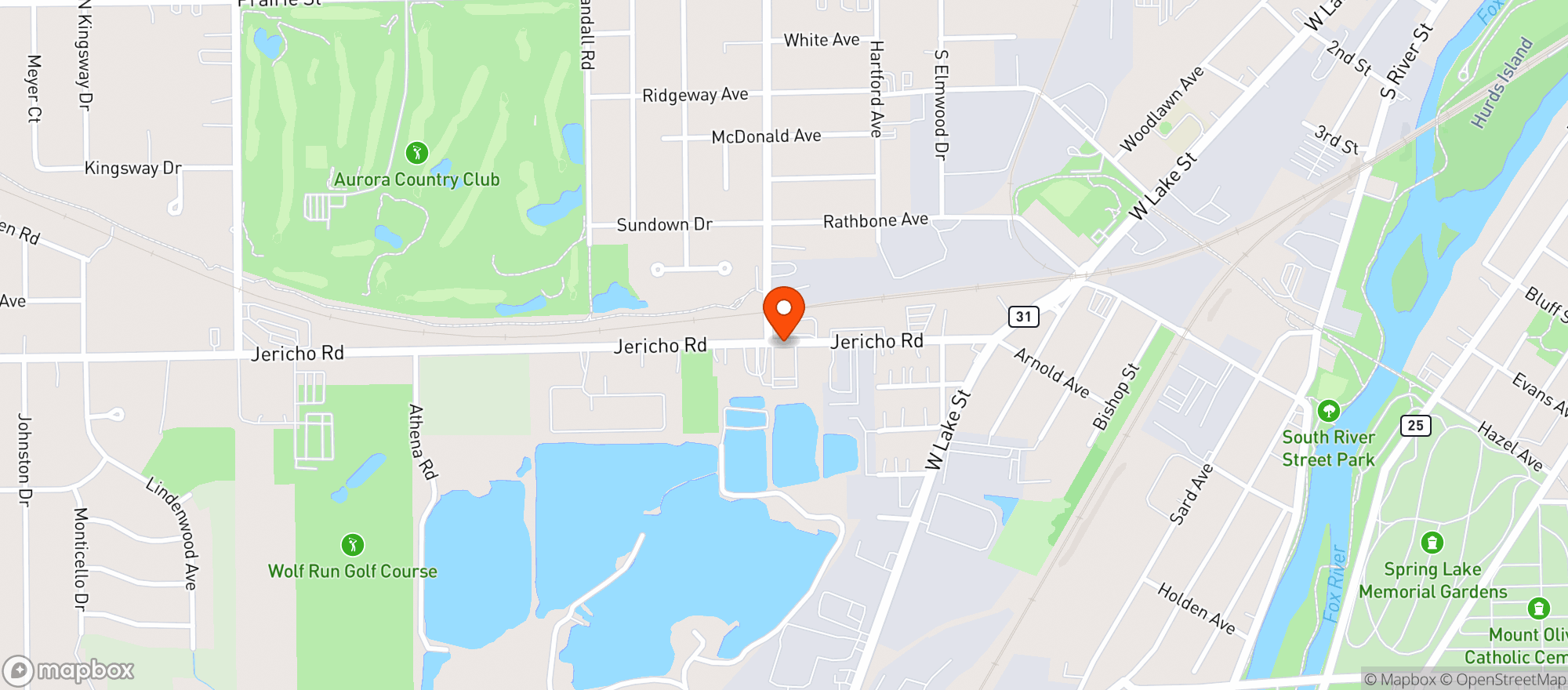 Map showing Amvets
