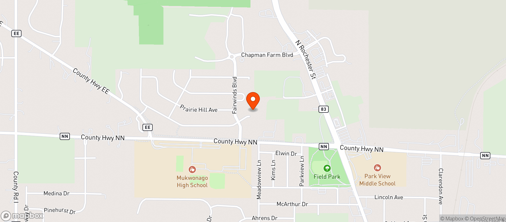 Map showing R&s Midway Market