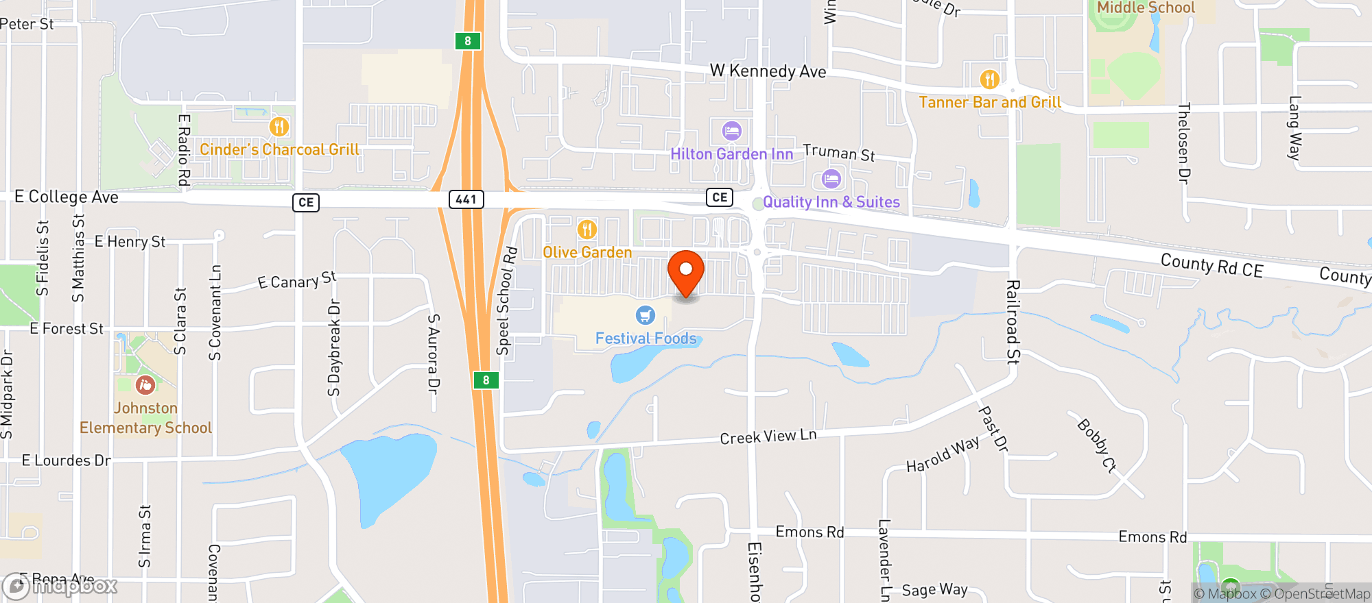 Map showing Gnc
