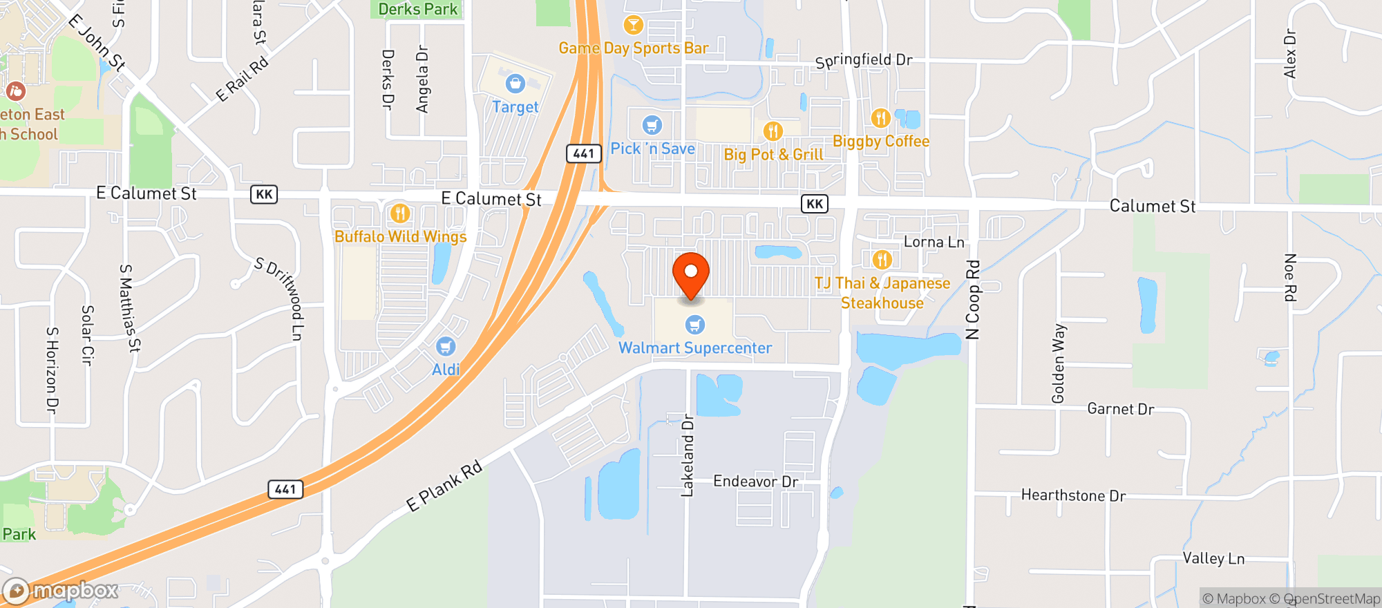 Map showing Walmart Supercenter