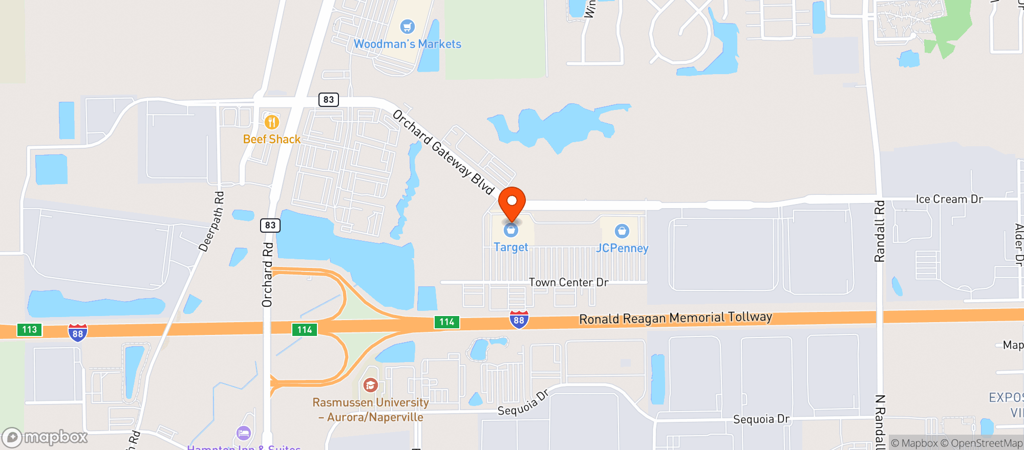 Map showing Target