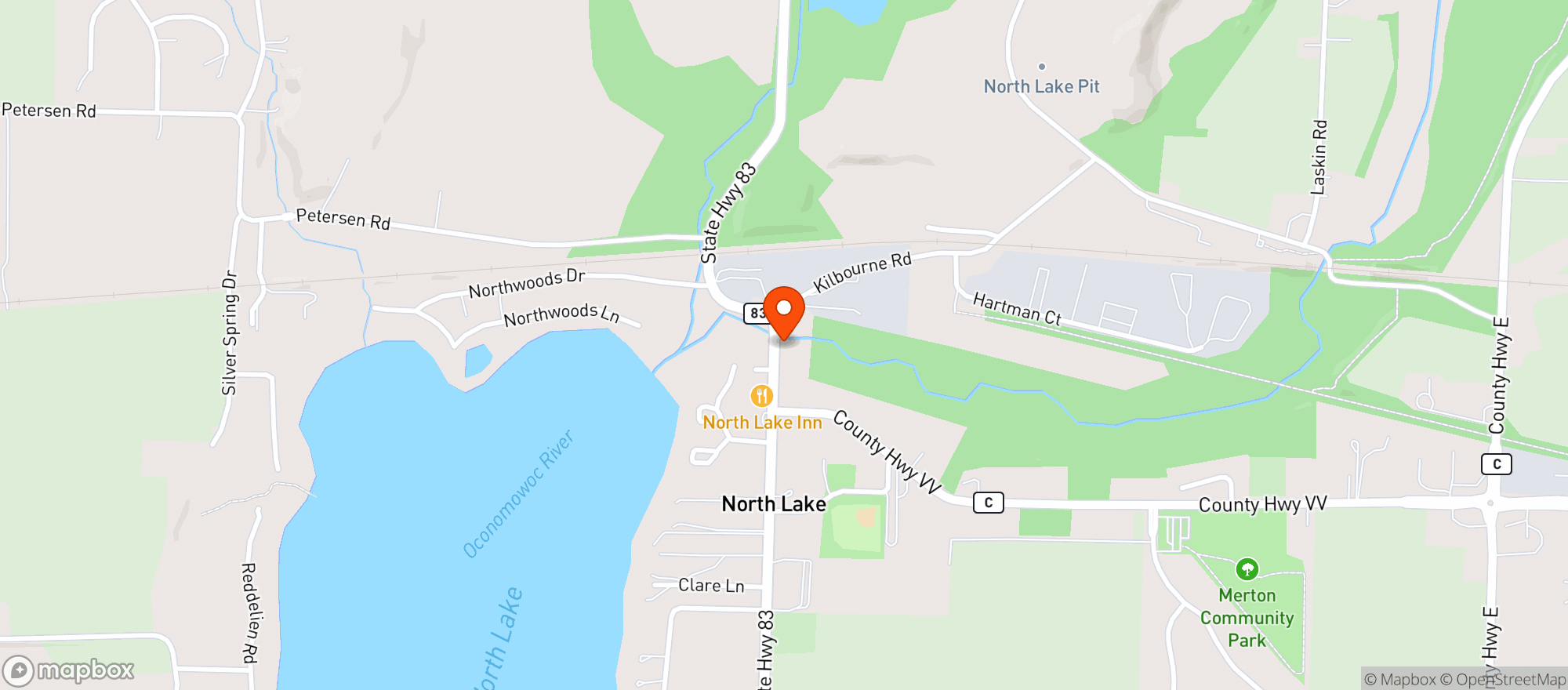 Map showing North Lake Bear Trap