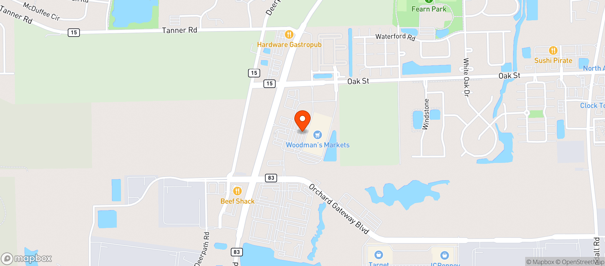 Map showing Woodman S #35 - North Aurora