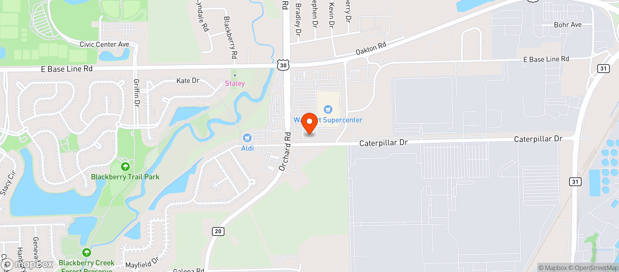 Map showing Ivy Hall Montgomery