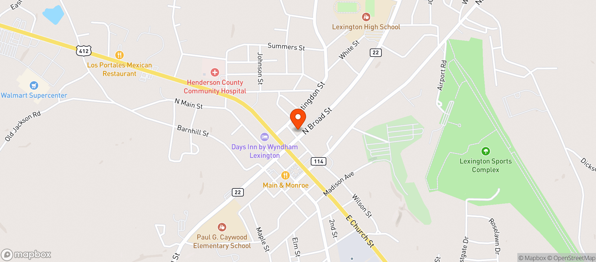 Map showing Kevin Liquor & Wine