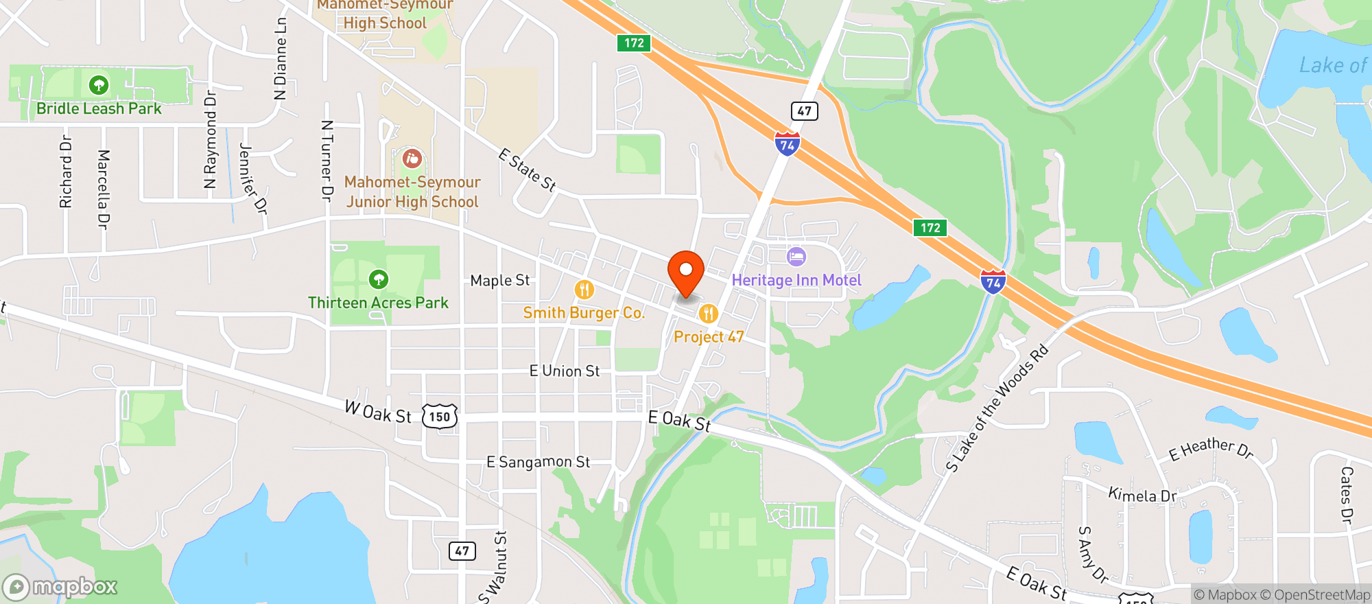 Map showing Aj S Wine And Spirits