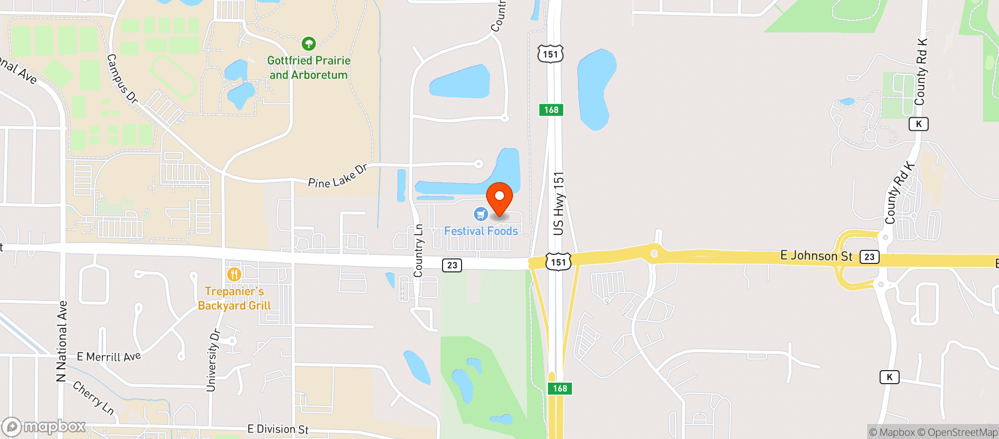 Map showing Gnc