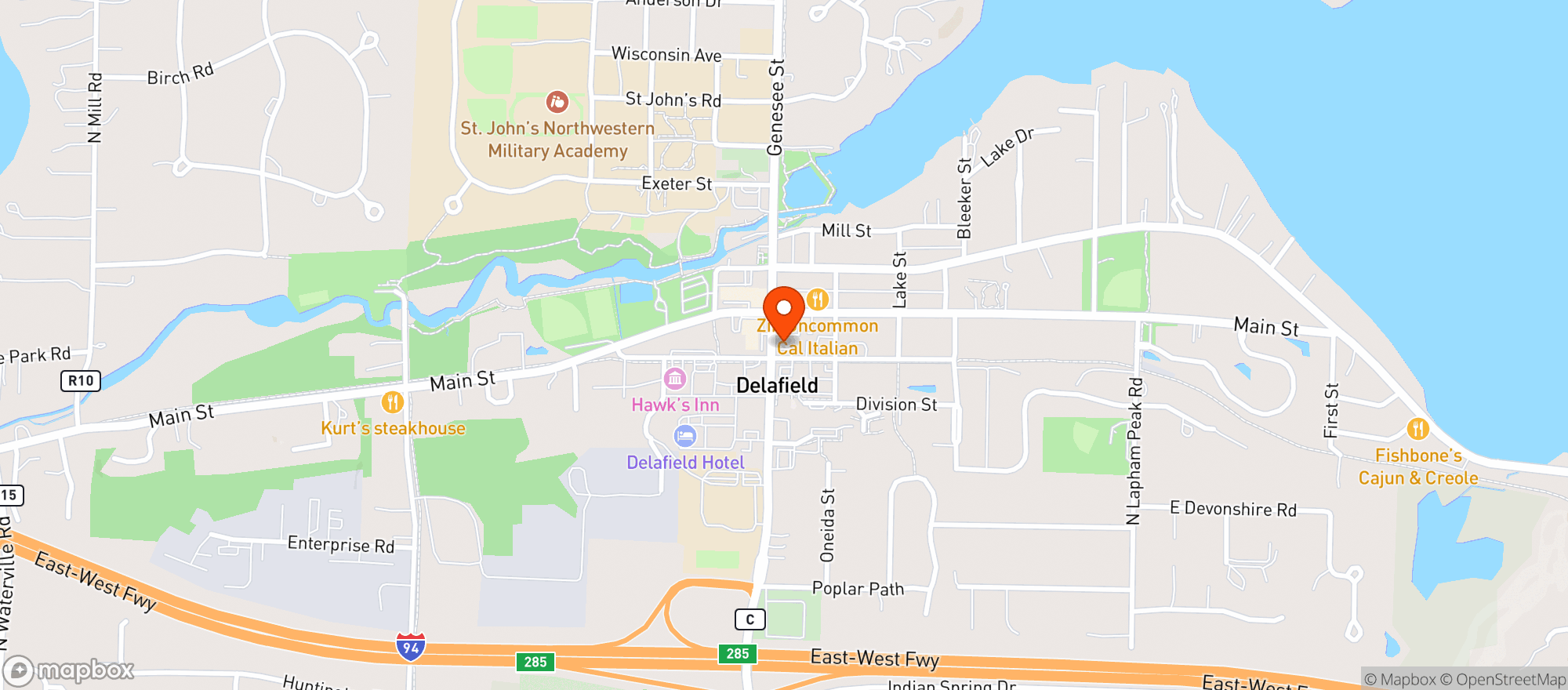 Map showing BELFRE KITCHEN