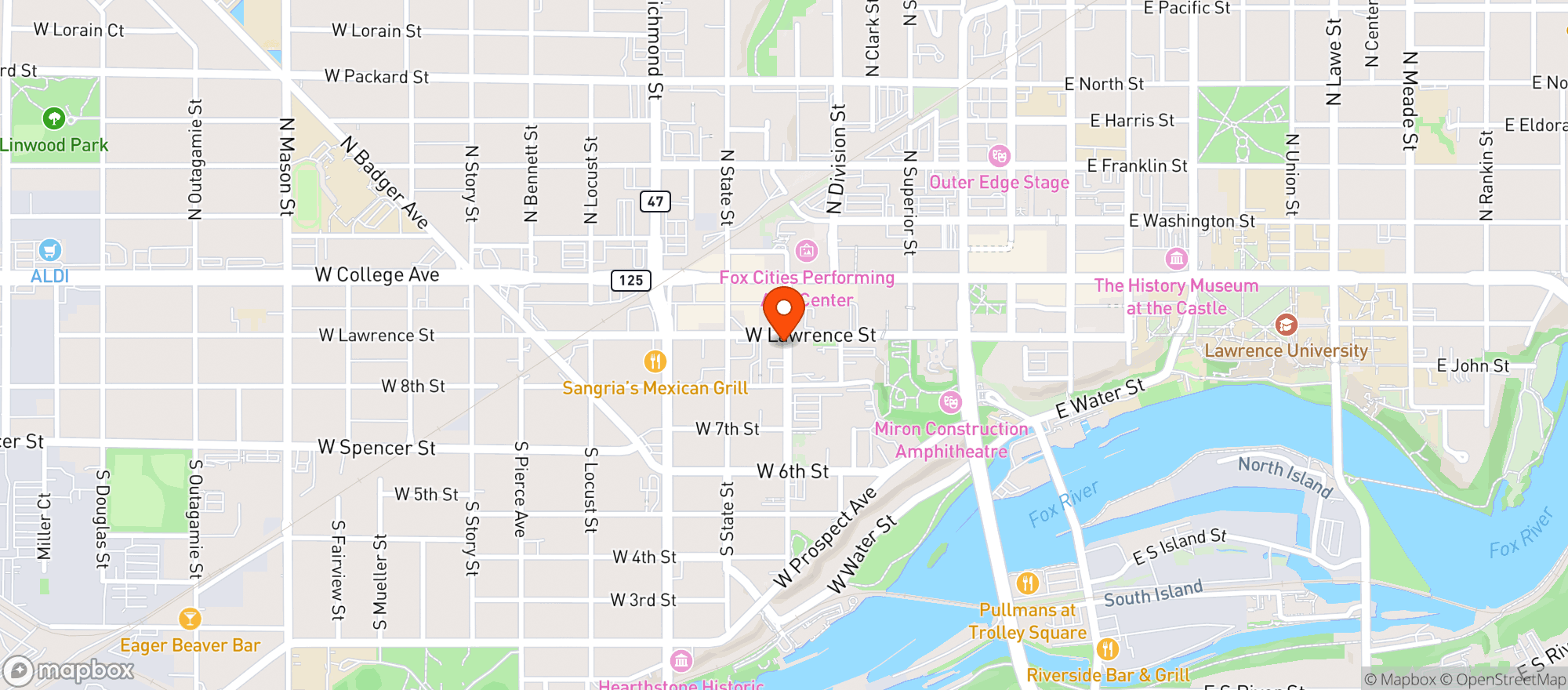 Map showing Fox River House