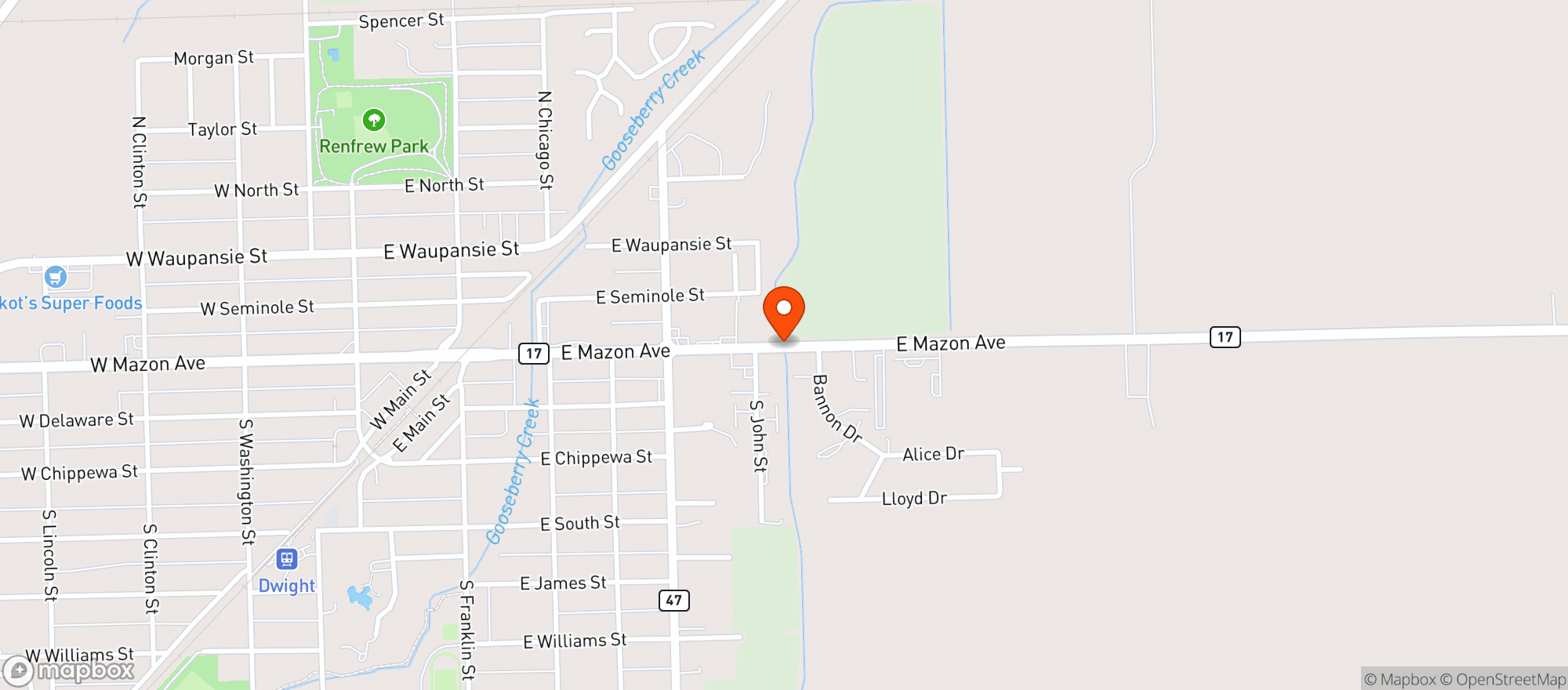 Map showing Old World Liquors
