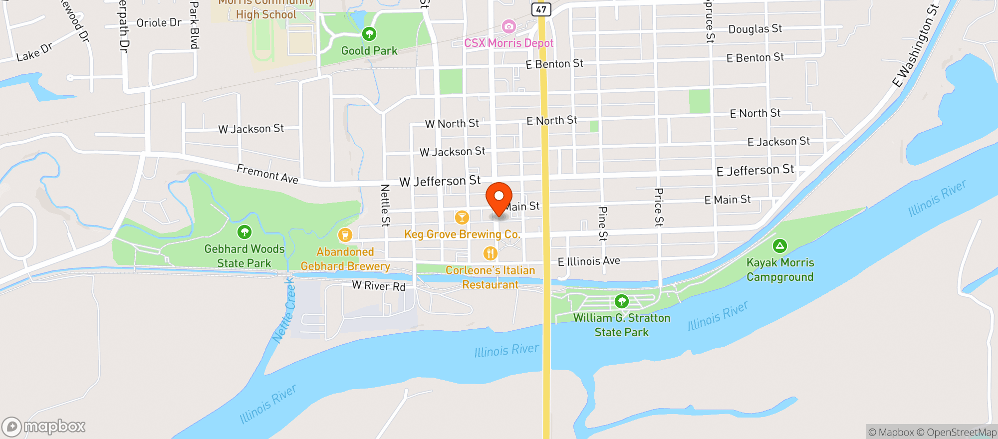 Map showing Weits Cafe