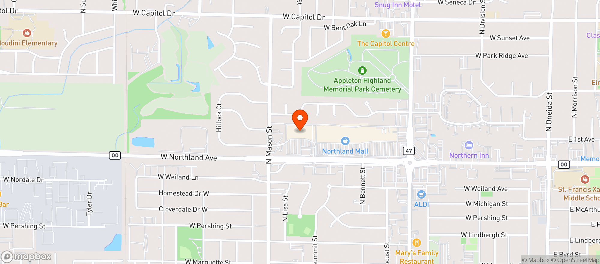 Map showing Festival (L)-Appleton #1