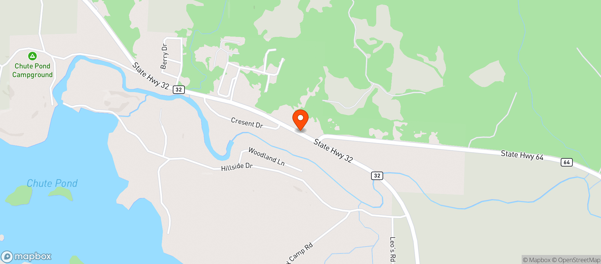 Map showing Martins Junction