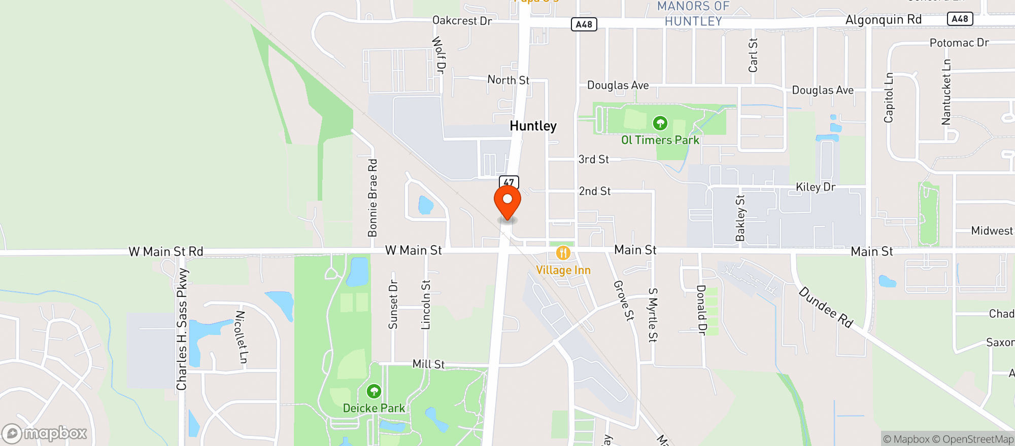Map showing Sammys Restaurant & Lounge
