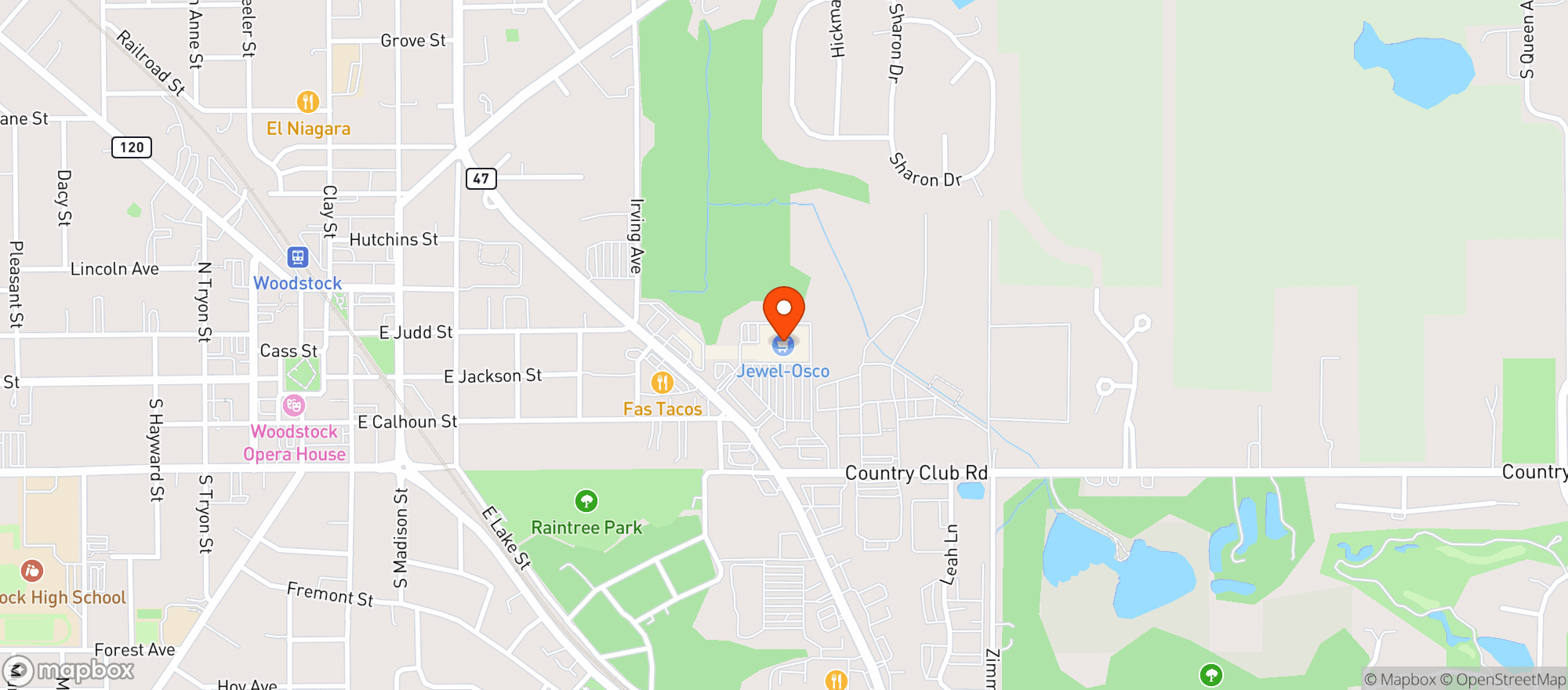 Map showing Osco Drug