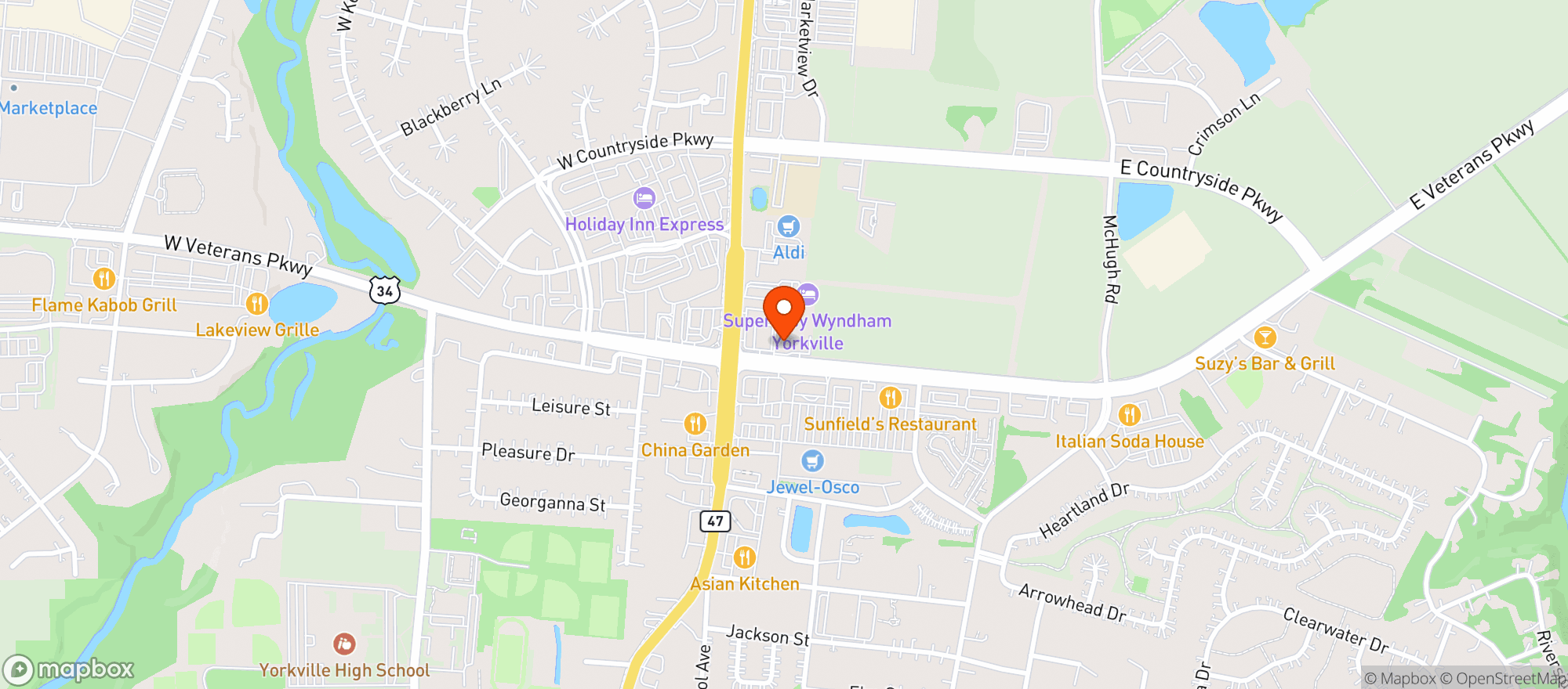 Map showing Viva LA Funny