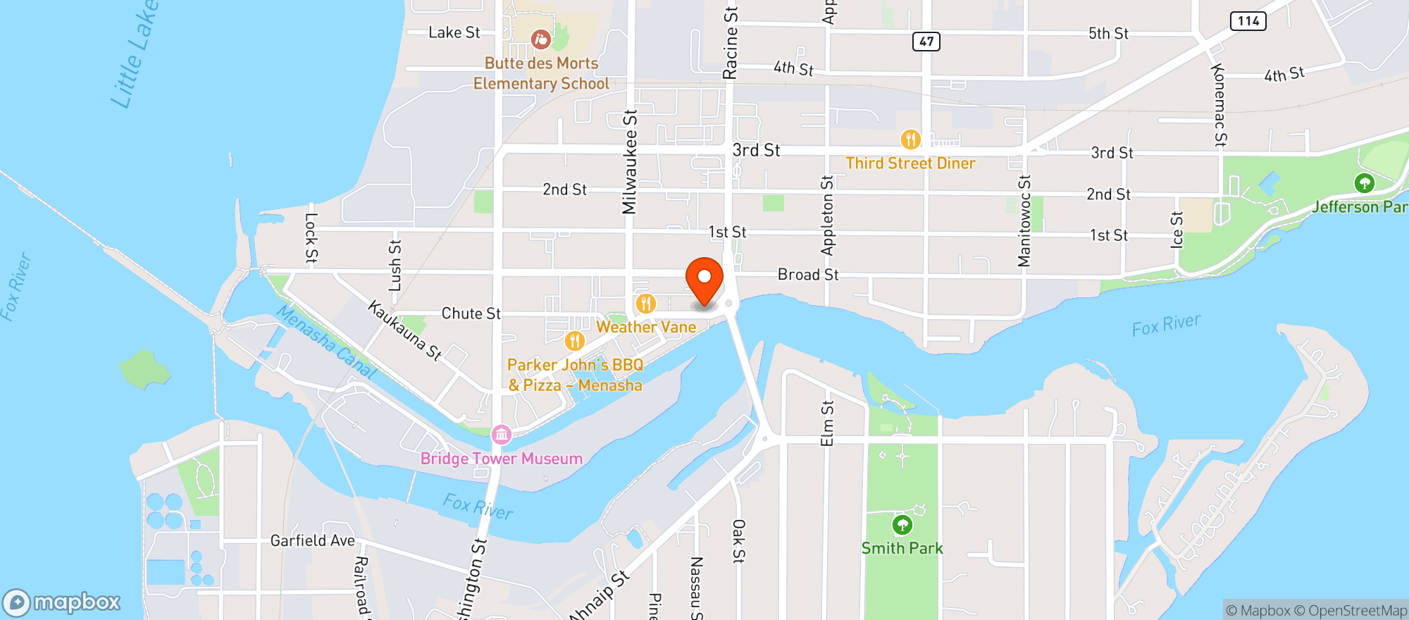 Map showing Club Liquor