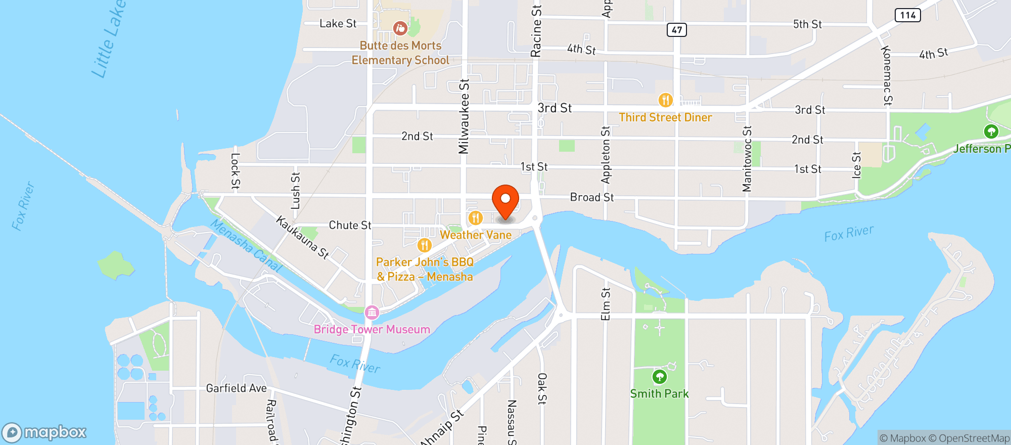 Map showing Spot On Main The