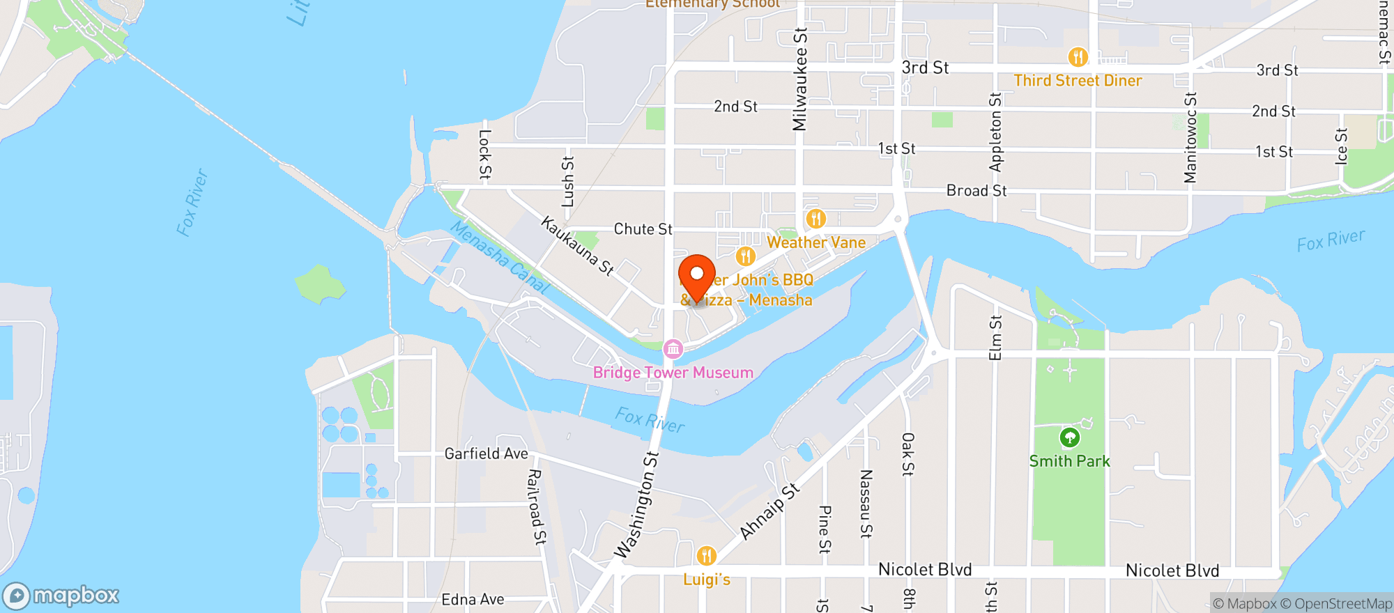 Map showing Jitters Lounge