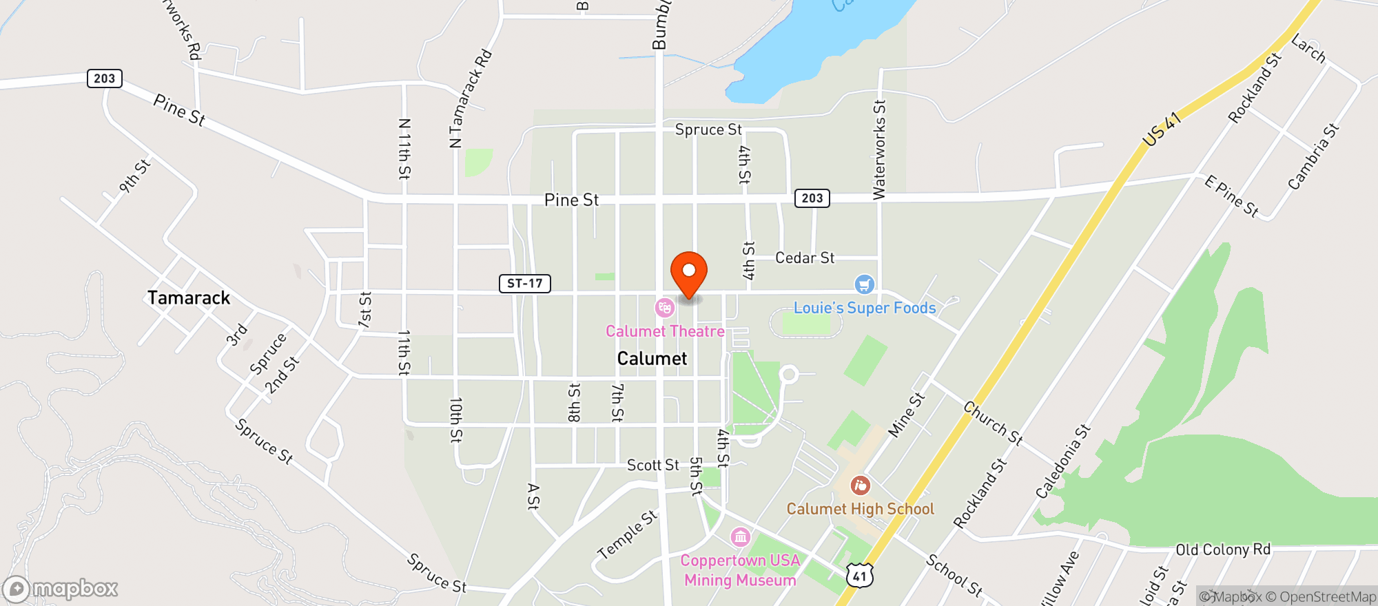 Map showing Buckos Party Store