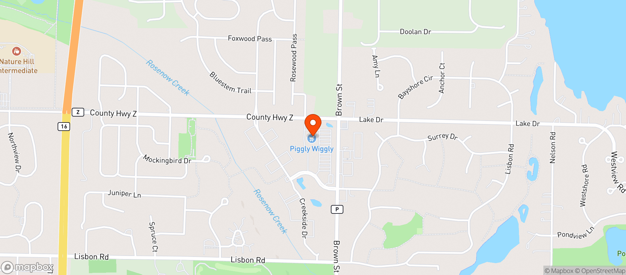 Map showing Piggly Wiggly(L)Oconomowo